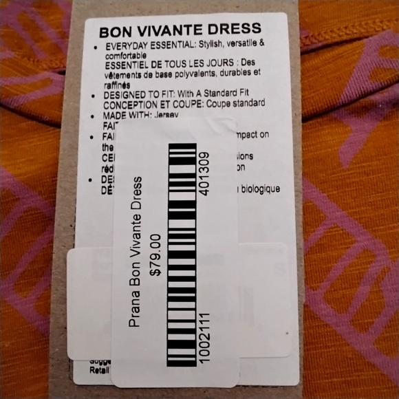 NWT Prana Bon Vivante Curry Wander Print Dress - S - Picture 13 of 15
